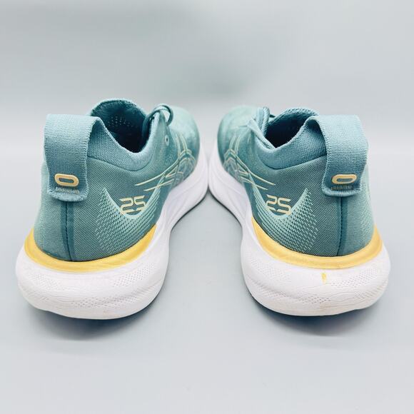 ASICS Shoes Womens 9.5 Teal Green Gel Nimbus 25 PureGEL Running Athletic Sneaker - Picture 8 of 13